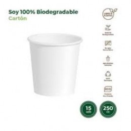 VASO CARTON BLANCO 250CC...