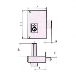 CERRADURA SOBREPONER 56C 70...