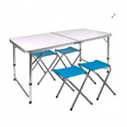 MESA CAMPING C/4 TABURETES...