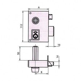 CERRADURA SOBREPONER 56B 60...